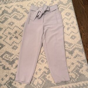Aritzia Wilfred Tie Front Cropped Pants Light Blue